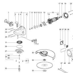 Metabo WX 21-230 spare parts