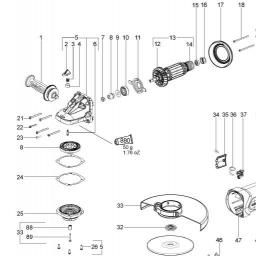 Metabo WX 22-180 spare parts