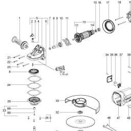 Metabo WX 22-230 spare parts