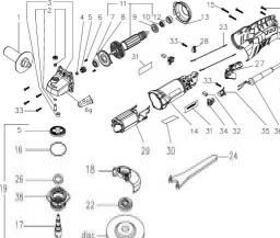 Metabo W 1080-125 RT spare parts