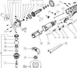 Metabo W 12150 RT spare parts