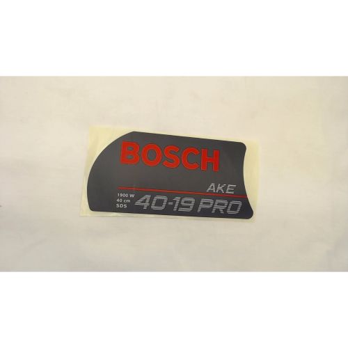Bosch 1601118K01 Manufacturer's Nameplate
