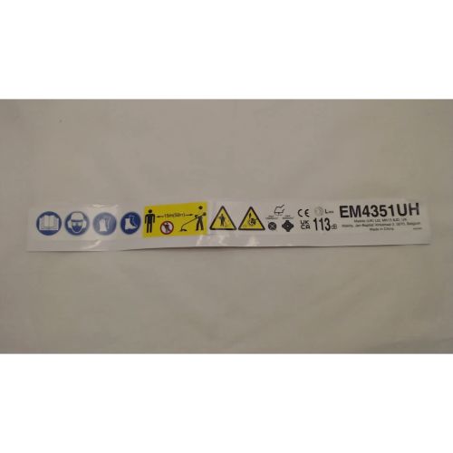 Makita 898809-0 CAUTION LABEL EM4351UH