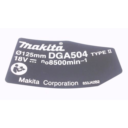 Makita 850J42-2 NAME PLATE DGA504