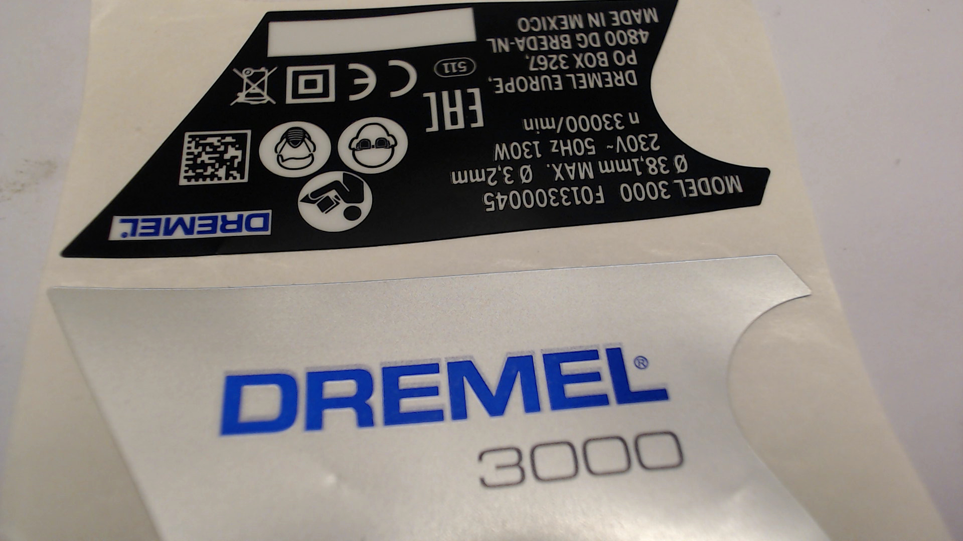 Dremel 2610009846 Label