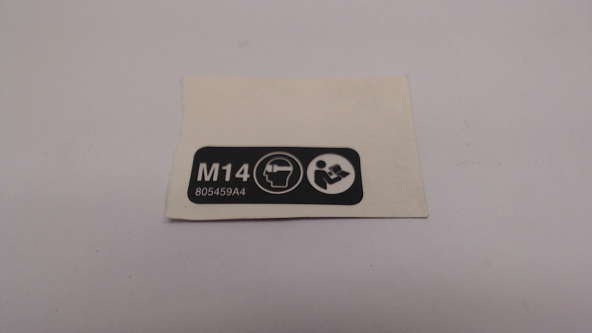 Makita 805459-4 SAFETY INSTRUCTION LABEL BGA45