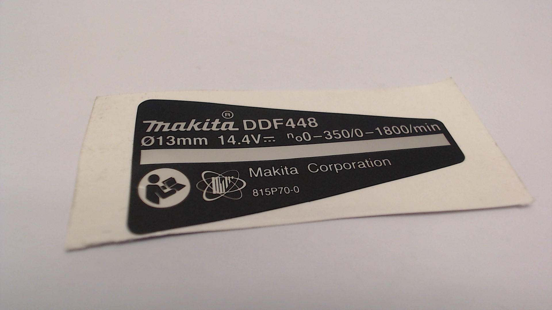 Makita 815P70-0 DDF448 NAME PLATE
