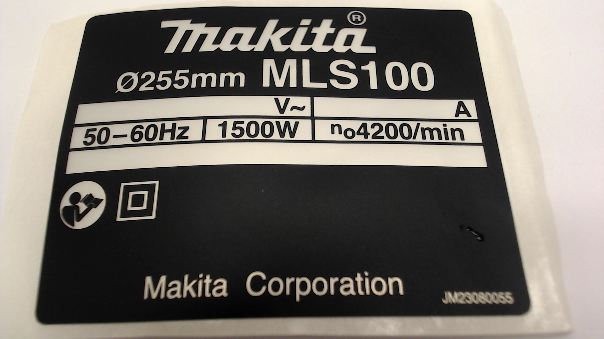 Makita JM23080055 NAME PLATE MLS100