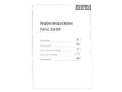 Scheppach HMC2600 Parts List PDF