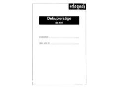 Scheppach ds 401 Parts List PDF