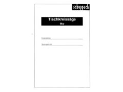 Scheppach TKU ALT Parts List PDF