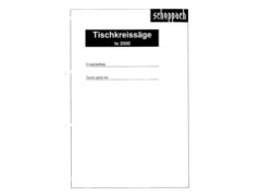 Scheppach ts 2000 Parts List PDF