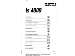 Scheppach ts 4000 Parts List PDF