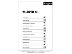 Scheppach TS4010CI Parts List PDF