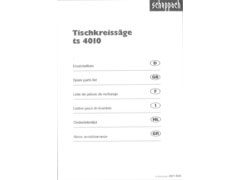 Scheppach TS4010 Parts List PDF