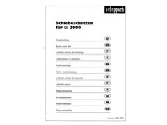 Scheppach Sliding table carriage for ts 2000 Parts List PDF