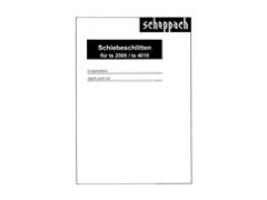 Scheppach Sliding table carriage for ts 4010 Parts List PDF