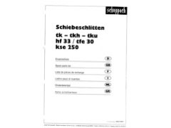 Scheppach tfe 30 Sliding table carriage Parts List PDF