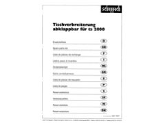 Scheppach Table width extension, folding for ts 2000 Parts List PDF