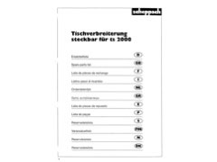 Scheppach Table width extension, plug-in type for ts 2000 Parts List PDF