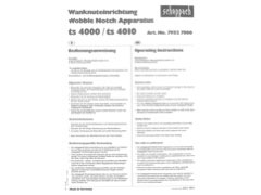 Scheppach Wobble saw attachment ts 4000 Parts List PDF