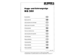 Scheppach kg 205 Parts List PDF