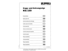 Scheppach kg 250 Parts List PDF