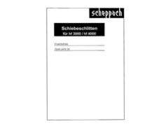 Scheppach hf 4000 Sliding table carriage Parts List PDF