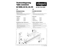 Scheppach Table length extension hf 3000 Parts List PDF